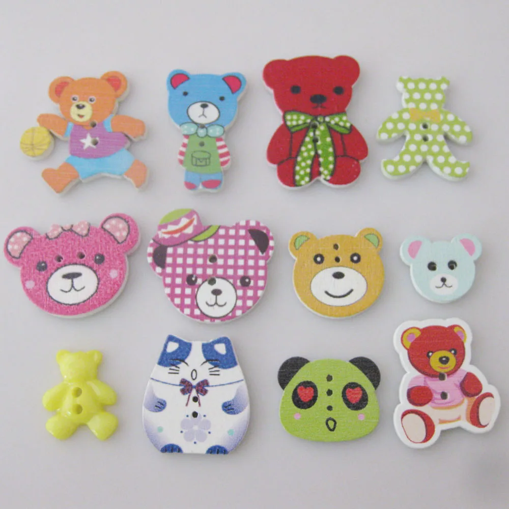WBNNVG 50Pcs Mixed Bear Shape Sewing Buttons Wood Plastic 2 Holes Shirt Button Garment Accessories
WBNNVG 50Pcs Mixed Bear Shape Sewing Buttons Wood Plastic 2 Holes Shirt Button Garment Accessories