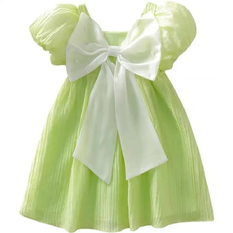 Cute Bowknot Dresses for Girls Puff Sleeve Cotton A Line Summer Clothing Kids Child
Cute Bowknot Dresses for Girls Puff Sleeve Cotton A Line Summer Clothing Kids Child