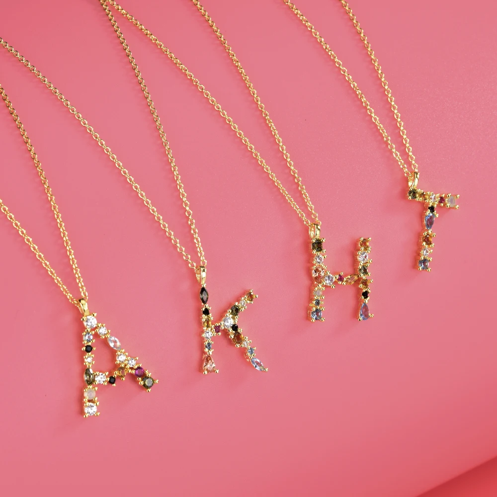 26 Letter Diamond Pendant Necklace 925 Sterling Silver Sparkling Brand Necklace Women Gift
26 Letter Diamond Pendant Necklace 925 Sterling Silver Sparkling Brand Necklace Women Gift