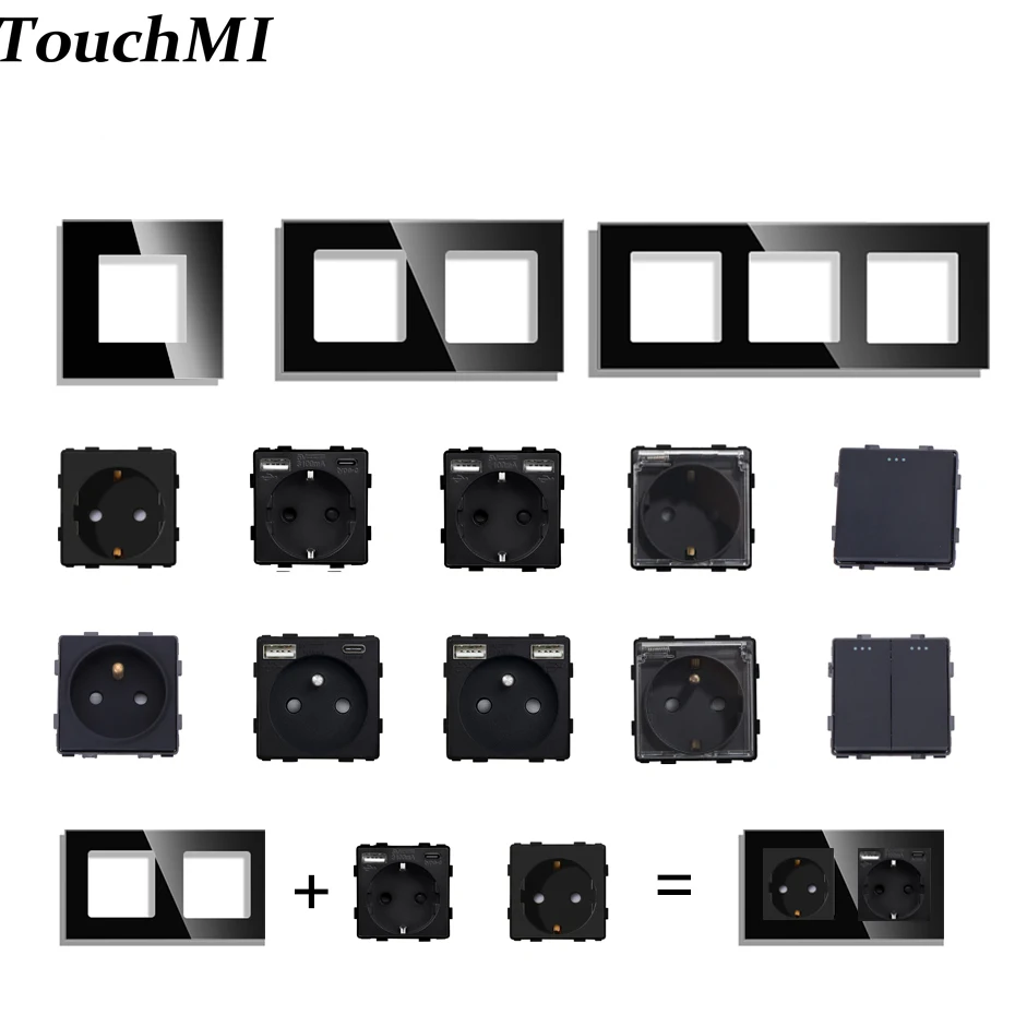 Стеклянная панель TouchMi, розетка USB CAT5 TV SAT, запчасти «сделай сам», электрические розетки, Бесплатная комбинация, настенный выключатель
Стеклянная панель TouchMi, розетка USB CAT5 TV SAT, запчасти «сделай сам», электрические розетки, Бесплатная комбинация, настенный выключатель