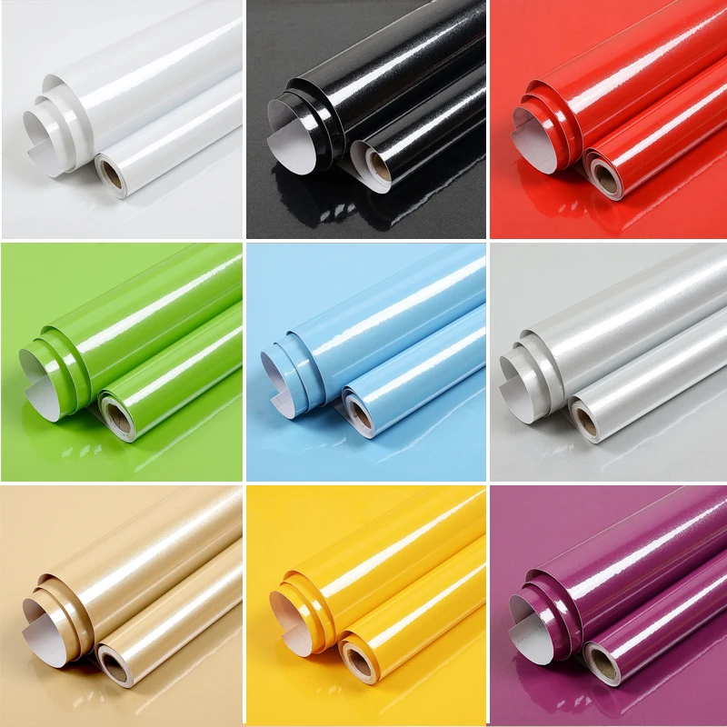 Solid Color Vinyl Shiny Refrigerator Wallpapers Self-adhesive Decorative Wall Stickers Kitchen Cupboard Desktop Home Decor Films
Solid Color Vinyl Shiny Refrigerator Wallpapers Self-adhesive Decorative Wall Stickers Kitchen Cupboard Desktop Home Decor Films