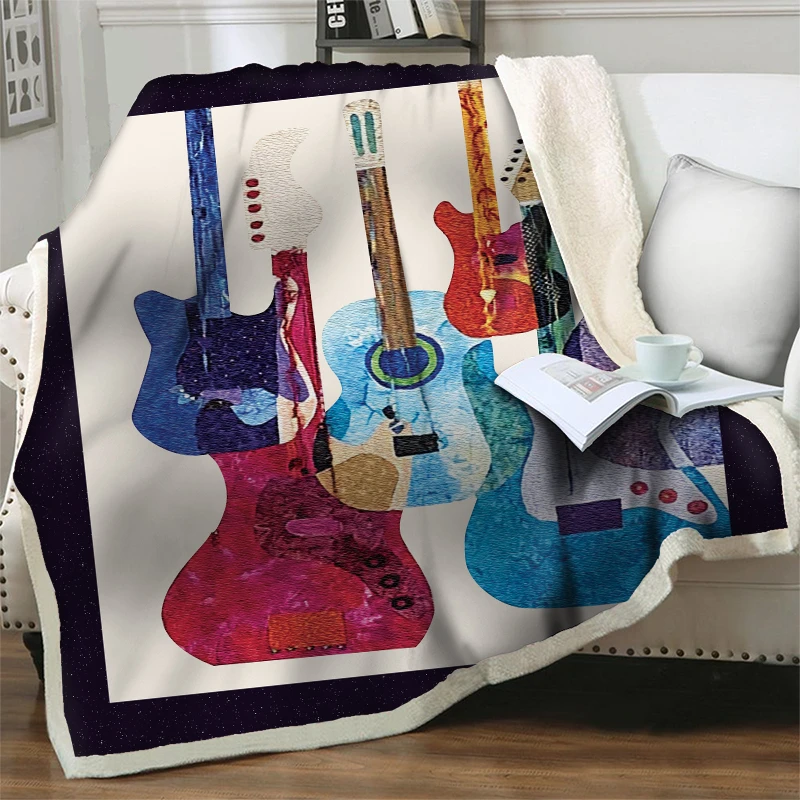 Plush Throw Blanket Colorful Guitar 3D Printed Weighted Blankets for Beds Sofa Home Quilts Cover Adult Kids Gift Fashion Blanket
Plush Throw Blanket Colorful Guitar 3D Printed Weighted Blankets for Beds Sofa Home Quilts Cover Adult Kids Gift Fashion Blanket