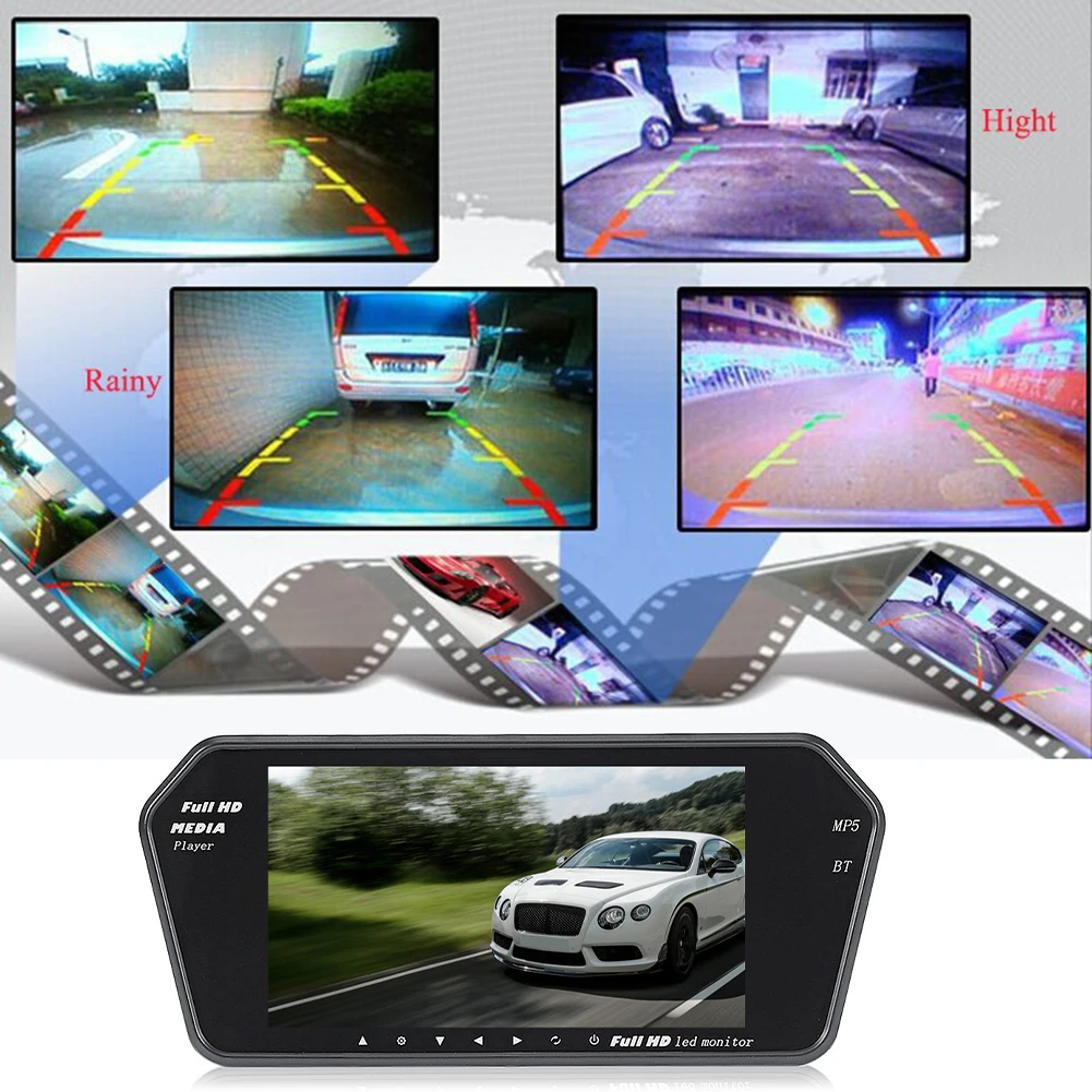 7 Inch HD TFT LCD Bluetooth MP5 AHD Color Mirror Monitor Parking Video System Mirror Monitor Parking Video Rear View Camera
7 Inch HD TFT LCD Bluetooth MP5 AHD Color Mirror Monitor Parking Video System Mirror Monitor Parking Video Rear View Camera