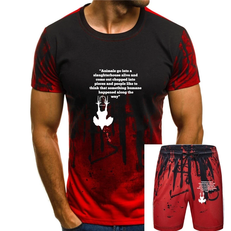 Men T Shirt 2019 Summer 100% Cotton Vegetarian T-shirt. New animal rights t shirt.Liberation, anti meat, vegan Classic Tops Tee 
Men T Shirt 2019 Summer 100% Cotton Vegetarian T-shirt. New animal rights t shirt.Liberation, anti meat, vegan Classic Tops Tee