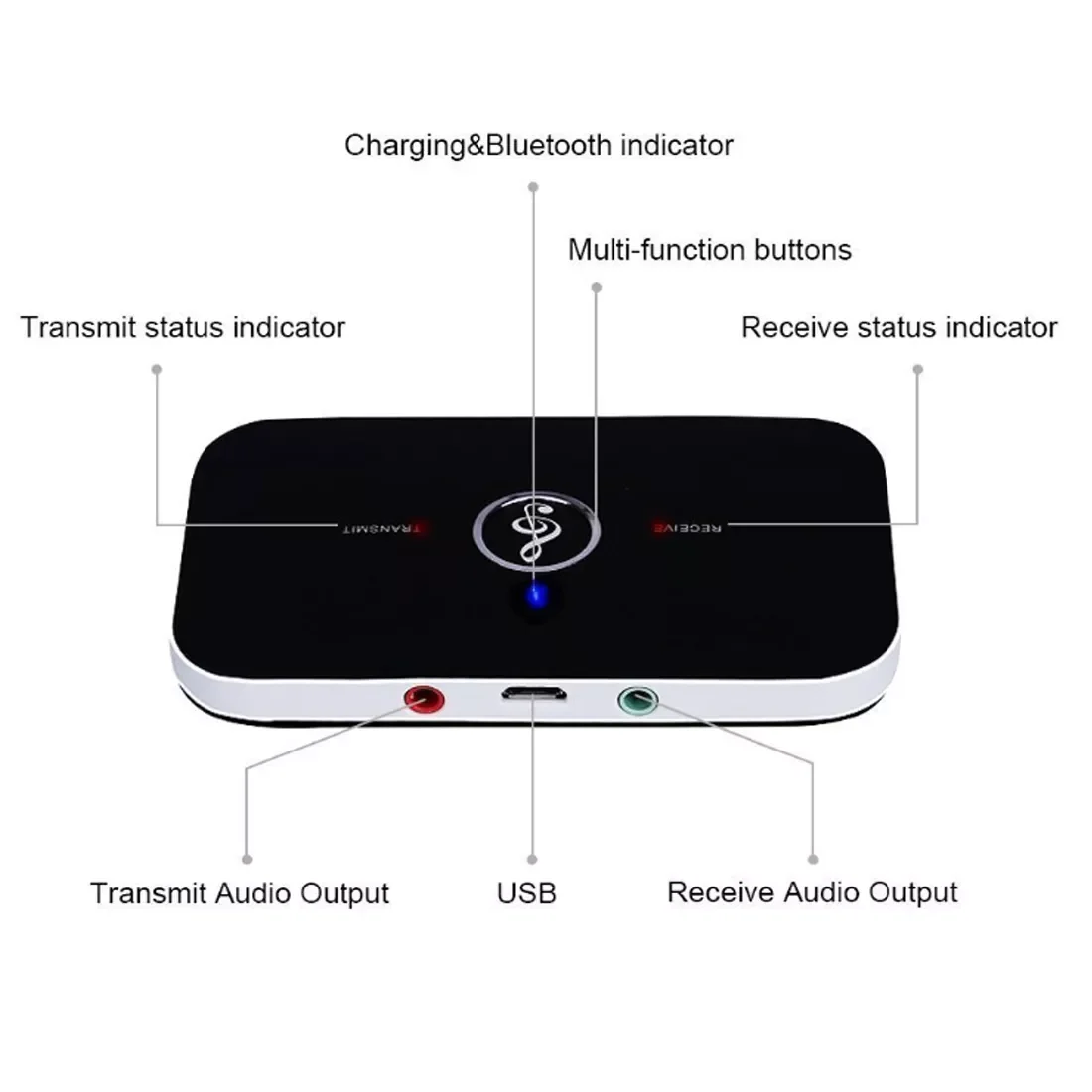 5.0 Audio Receiver Transmitter With Battery 3.5MM AUX Jack USB Dongle Stereo Music Wireless Adapters For TV PC Car Kit
5.0 Audio Receiver Transmitter With Battery 3.5MM AUX Jack USB Dongle Stereo Music Wireless Adapters For TV PC Car Kit