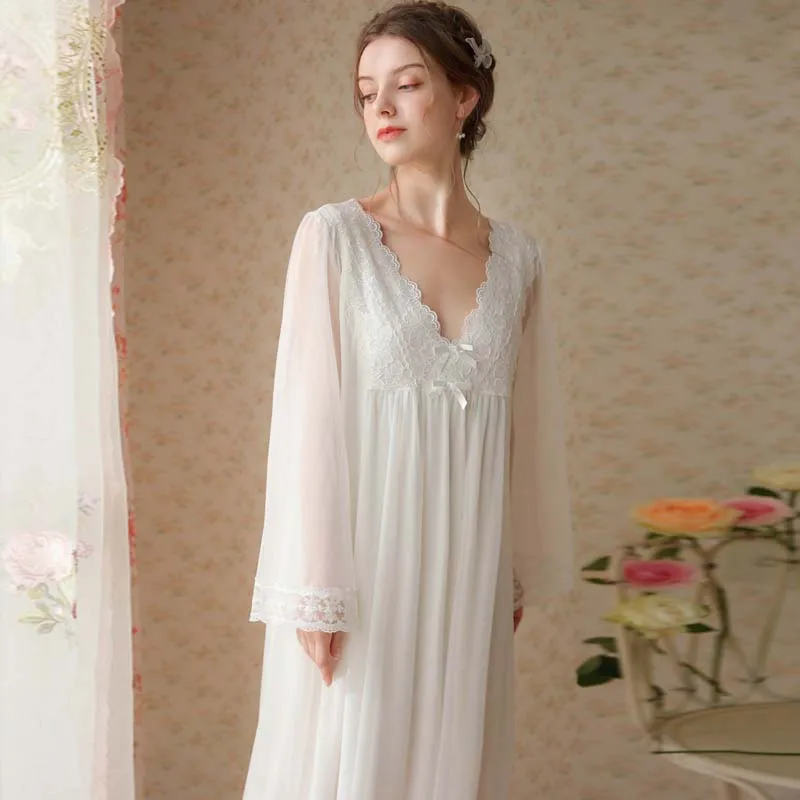 Roseheart Women Homewear Sexy Sleepwear Night Dress Lace Bow Nightwear Luxury Nightgown Female Gown Plus Size Nightdress
Roseheart Women Homewear Sexy Sleepwear Night Dress Lace Bow Nightwear Luxury Nightgown Female Gown Plus Size Nightdress