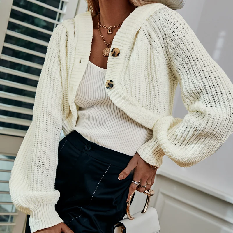 Autumn/winter Casual Button Retro Knitted White V-neck Single-breasted Sweater Solid Color Knitted Cardigan Lace Collar Pullover
Autumn/winter Casual Button Retro Knitted White V-neck Single-breasted Sweater Solid Color Knitted Cardigan Lace Collar Pullover