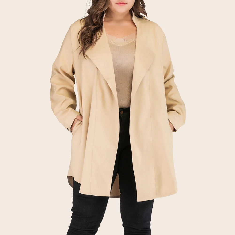 Plus Size Women Casual Autumn Winter Long-Sleeved Middle Length Shirt Jacket Coat Solid Color Holiday Daily Coat
Plus Size Women Casual Autumn Winter Long-Sleeved Middle Length Shirt Jacket Coat Solid Color Holiday Daily Coat