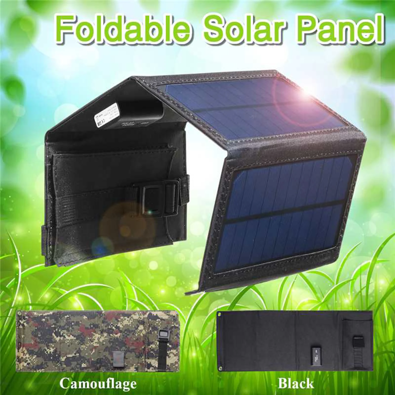Waterproof 20W 5V Foldable USB Solar Panel Cells Portable Outdoor Mobile Phone Power Battery Cells Charger for Camping Hiking
Waterproof 20W 5V Foldable USB Solar Panel Cells Portable Outdoor Mobile Phone Power Battery Cells Charger for Camping Hiking