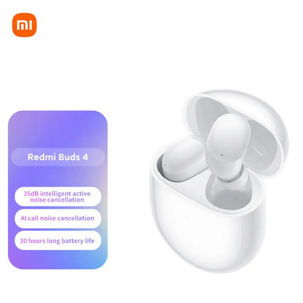Xiaomi Redmi Buds 4 TWS Active Noise Cancelling Earphone Bluetooth 2 Mic Wireless Gaming Headphone Waterproof Sport Headset
Xiaomi Redmi Buds 4 TWS Active Noise Cancelling Earphone Bluetooth 2 Mic Wireless Gaming Headphone Waterproof Sport Headset