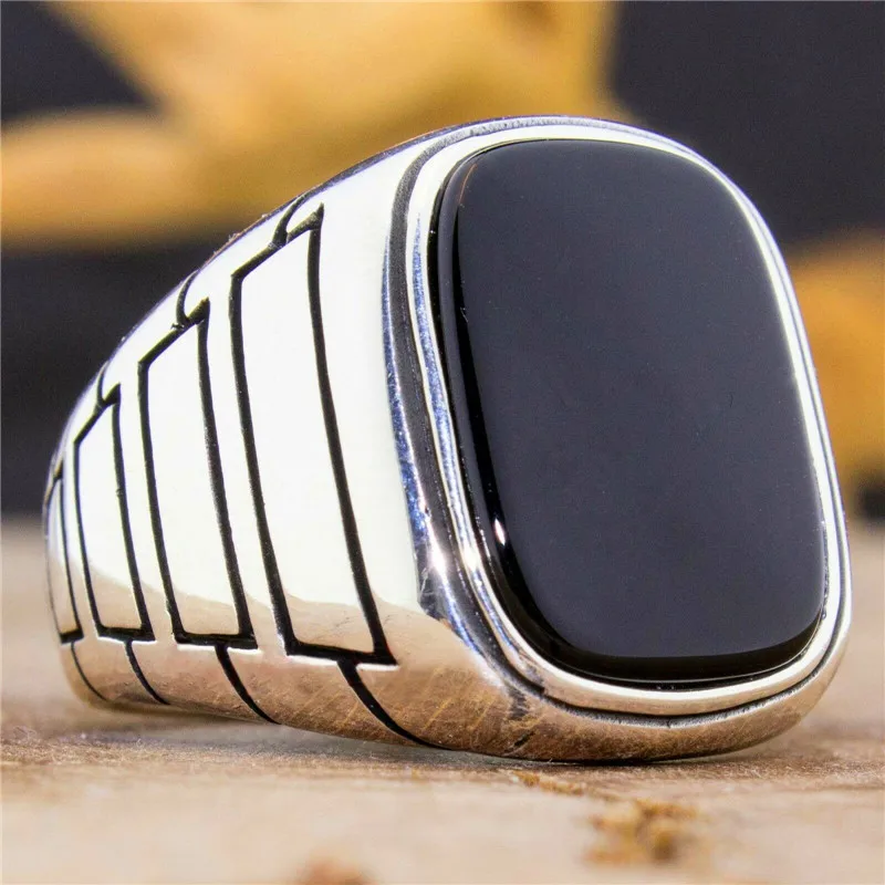 Men's Retro Handmade Black Glossy Ring Temperament Classical Hip Hop Punk Style Party Jewelry Fashion Islamic Religion Muslim
Men's Retro Handmade Black Glossy Ring Temperament Classical Hip Hop Punk Style Party Jewelry Fashion Islamic Religion Muslim
