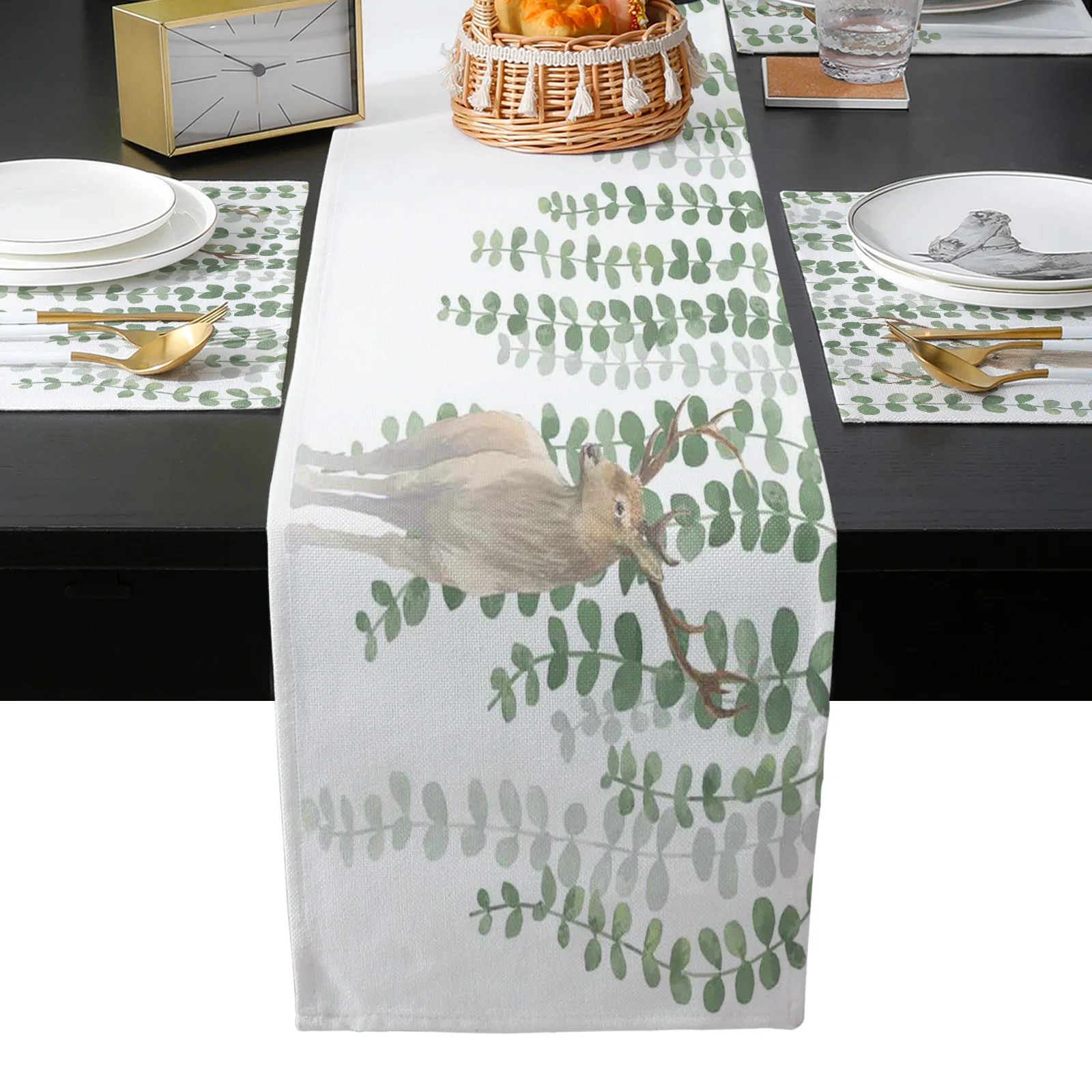 Elk Leaves Watercolor Dinner Table Decoration Wedding Table Decoration Home Decor Farmhouse Rustic 
Elk Leaves Watercolor Dinner Table Decoration Wedding Table Decoration Home Decor Farmhouse Rustic