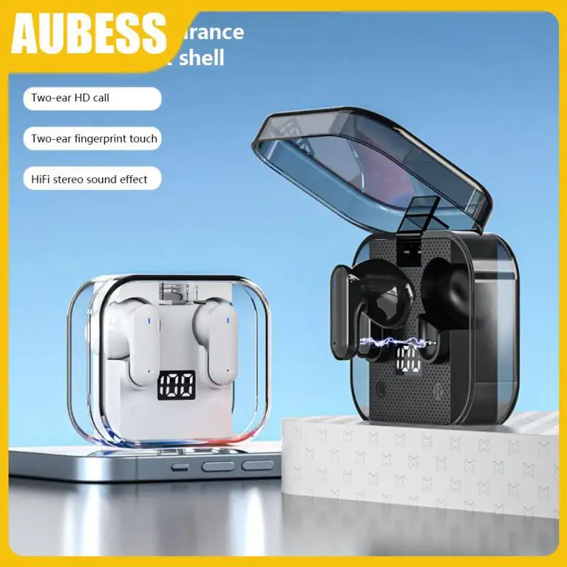 Half-in-ear Full Compatibility Headset Transparent Headphones With Mic With Mic Wireless Headsets Phone Accessories
Half-in-ear Full Compatibility Headset Transparent Headphones With Mic With Mic Wireless Headsets Phone Accessories
