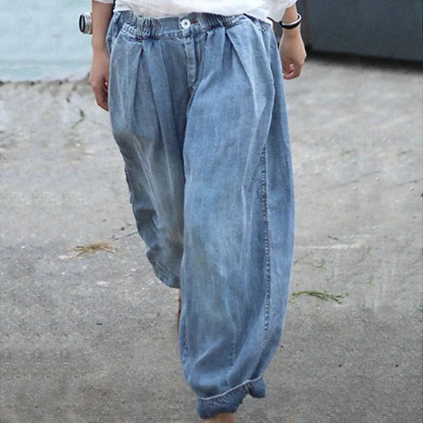 Casual Vintage Jeans for Women High Waist Cotton Bohemian Summer Baggy Jean Loose Blue Beach Denim Pants Lady 2023
Casual Vintage Jeans for Women High Waist Cotton Bohemian Summer Baggy Jean Loose Blue Beach Denim Pants Lady 2023