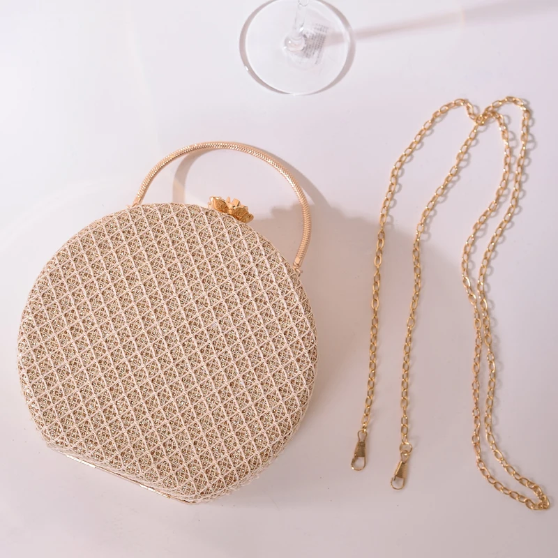 Beige Crossbody Bag Round Clutch Women 2022 Luxury Designer Handbags Summer News Trend Lace Pattern Purse Small Shoulder Bag 
Beige Crossbody Bag Round Clutch Women 2022 Luxury Designer Handbags Summer News Trend Lace Pattern Purse Small Shoulder Bag