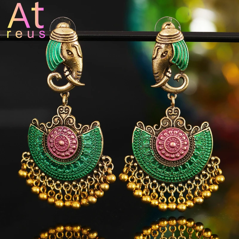 Индийские серьги Jhumka «Слоник» цыганские афганские ювелирные изделия ретро этнические бусины в античном стиле серьги с кисточками для женщ...
Индийские серьги Jhumka «Слоник» цыганские афганские ювелирные изделия ретро этнические бусины в античном стиле серьги с кисточками для женщ...