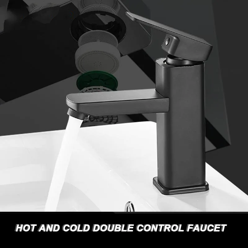 Black Silver Single Handle Basin Faucet Cold Hot Water Mixer Bathroom Faucets Contracted Basin Faucet Deck Mounted Tap
Black Silver Single Handle Basin Faucet Cold Hot Water Mixer Bathroom Faucets Contracted Basin Faucet Deck Mounted Tap