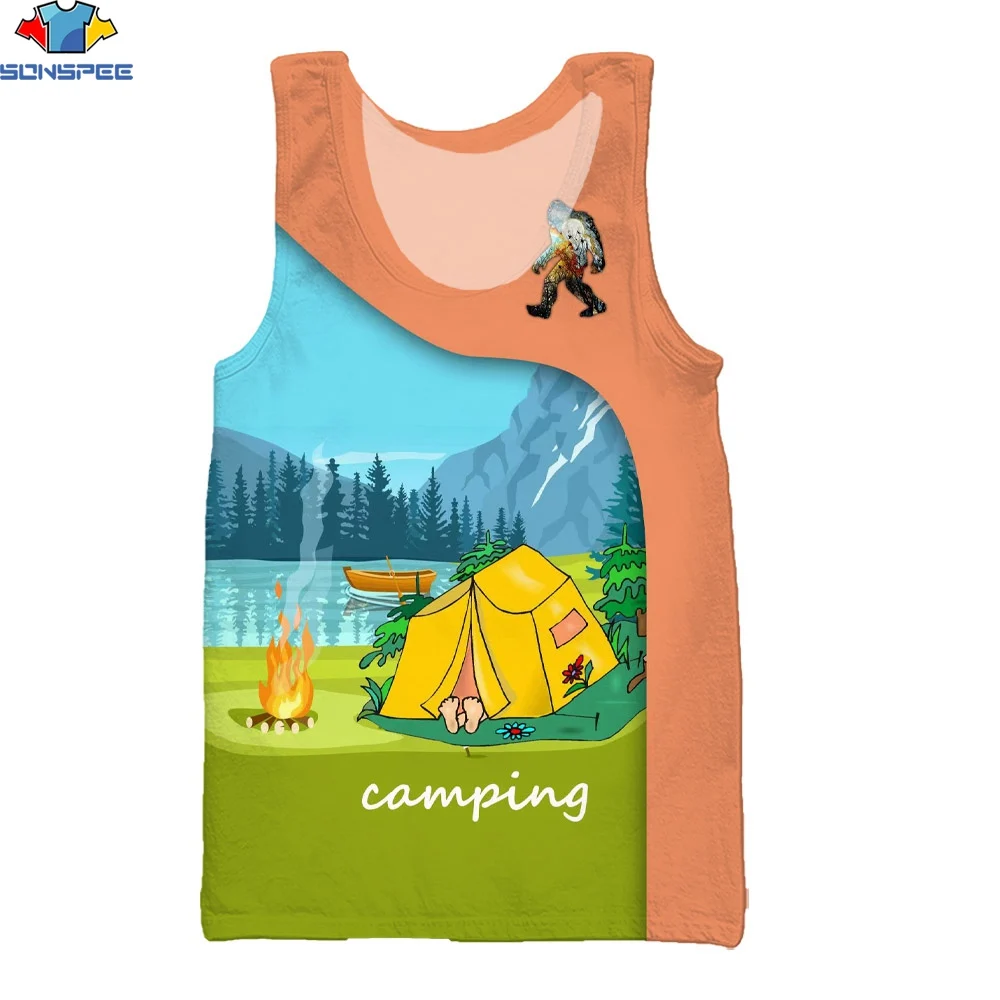 SONSPEE 3D Print Men's Muscle Vest Cute Kawaii Style Camping Tent Cartoon Summer Sports Leisure Street Fitness Workout Tank Tops
SONSPEE 3D Print Men's Muscle Vest Cute Kawaii Style Camping Tent Cartoon Summer Sports Leisure Street Fitness Workout Tank Tops