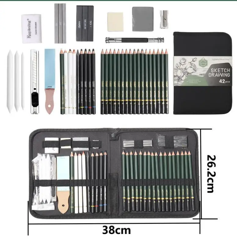 Wholesale Sketch Set By Manufacturer 42 Pieces Of Art Supplies, Drawing Pencil, Beginner Color Painting Set
Wholesale Sketch Set By Manufacturer 42 Pieces Of Art Supplies, Drawing Pencil, Beginner Color Painting Set