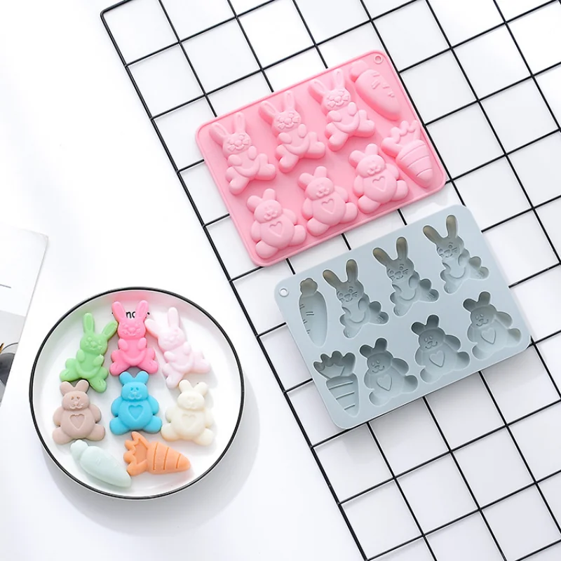 Easter Rabbit Silicone Mold 8 holes Bunny Carrot Cake Mold Chocolate Biscuit Baking Tool Children's Handmade Candy Epoxy Mold
Easter Rabbit Silicone Mold 8 holes Bunny Carrot Cake Mold Chocolate Biscuit Baking Tool Children's Handmade Candy Epoxy Mold