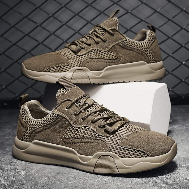 Summer Breathable Mesh Men's Leather Shoes Trendy Genuine Leather Lace Up Men's Sport Shoes Outdoor Casual Shoes For Men
Summer Breathable Mesh Men's Leather Shoes Trendy Genuine Leather Lace Up Men's Sport Shoes Outdoor Casual Shoes For Men