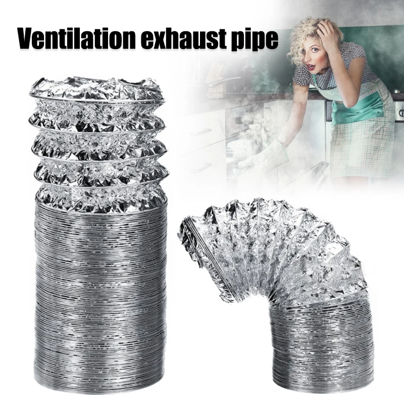 4" 100mm Air Ventilation Pipe Hose Flexible Aluminum Exhaust Duct 2m/3m Length for Kitchen Supplies Hot
4" 100mm Air Ventilation Pipe Hose Flexible Aluminum Exhaust Duct 2m/3m Length for Kitchen Supplies Hot
