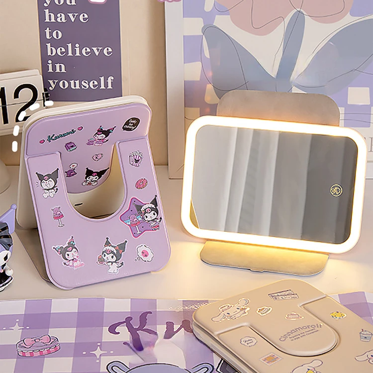 New Kawaii Sanrio Anime Cinnamoroll My Melody Kuromi LED Makeup Beauty Mirror Desktop Folding Mirror Desktop Led Light Portable
New Kawaii Sanrio Anime Cinnamoroll My Melody Kuromi LED Makeup Beauty Mirror Desktop Folding Mirror Desktop Led Light Portable