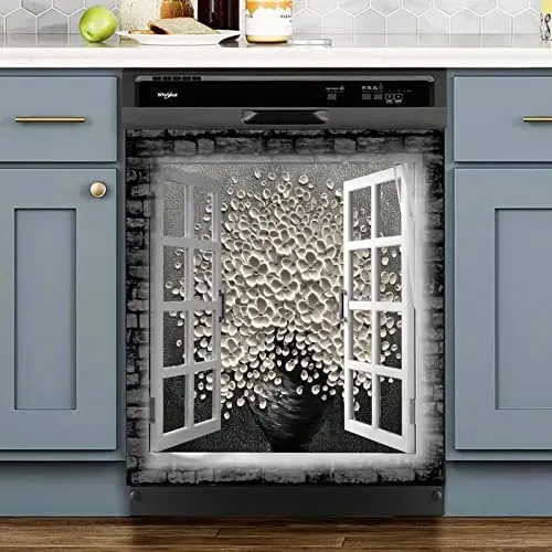 Oil Painting Vase Flower Kitchen Decor,White Flowers Windowsill Dishwasher Cover Magnetic Decorative,Floral Refrigerator Panel D
Oil Painting Vase Flower Kitchen Decor,White Flowers Windowsill Dishwasher Cover Magnetic Decorative,Floral Refrigerator Panel D