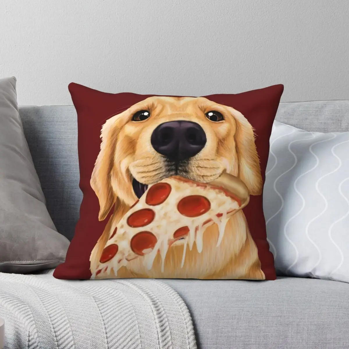Golden Retriever Eating Pizza Square Pillowcase Polyester Linen Velvet Decorative Throw Pillow Case Sofa Seater Cushion Cover
Golden Retriever Eating Pizza Square Pillowcase Polyester Linen Velvet Decorative Throw Pillow Case Sofa Seater Cushion Cover
