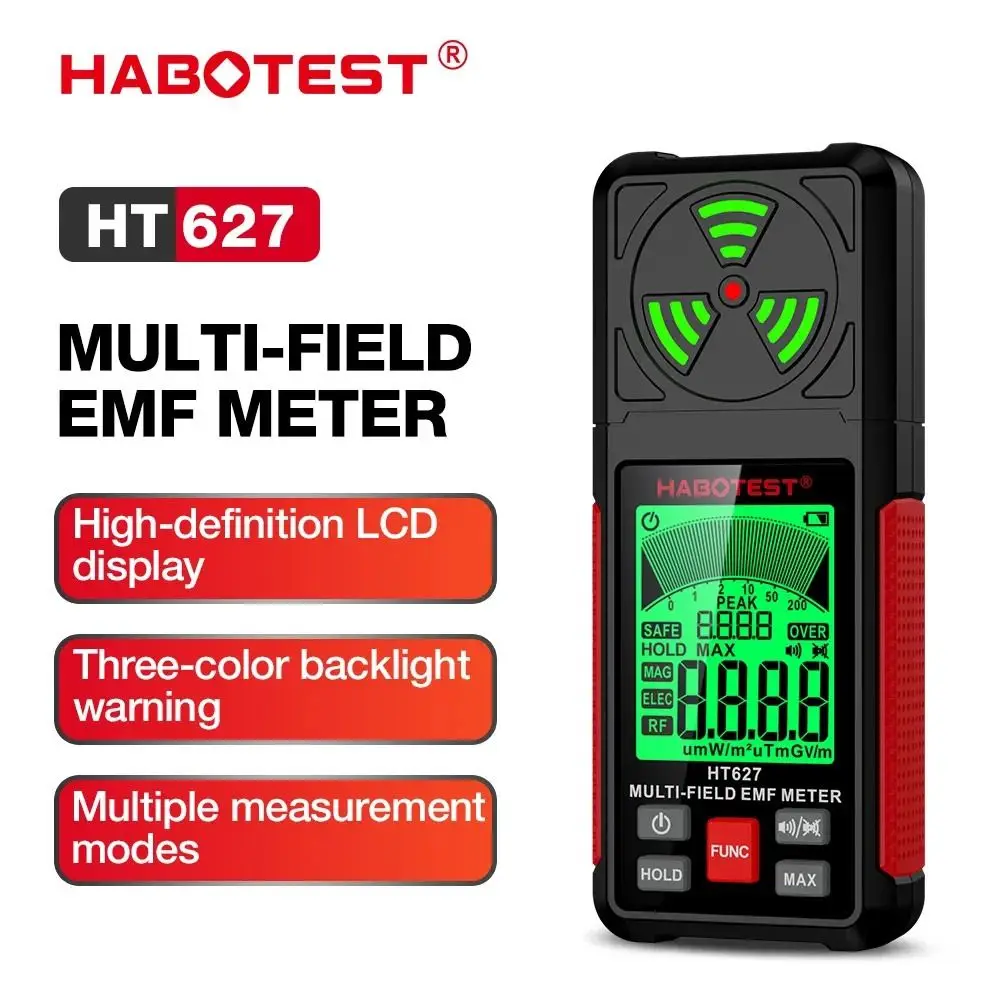 Handheld EMF Meter Portable Professional Radio Frequency Warn Meter LCD Digital Display High Precision
Handheld EMF Meter Portable Professional Radio Frequency Warn Meter LCD Digital Display High Precision
