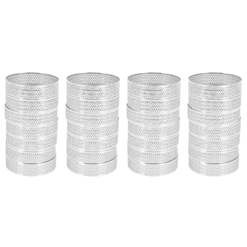 20 Pcs Circular Porous Tart Ring Bottom Tower Pie Cake Mould Baking Tools Perforated Cake Mousse Ring, 8Cm
20 Pcs Circular Porous Tart Ring Bottom Tower Pie Cake Mould Baking Tools Perforated Cake Mousse Ring, 8Cm