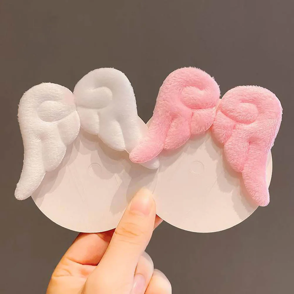 

2pcs Angel Hair Clips Girls Kids Cartoon Plush Pins Barrette White Wing Hair Hoop Christmas Holiday Dress Up Hairpin Accessories