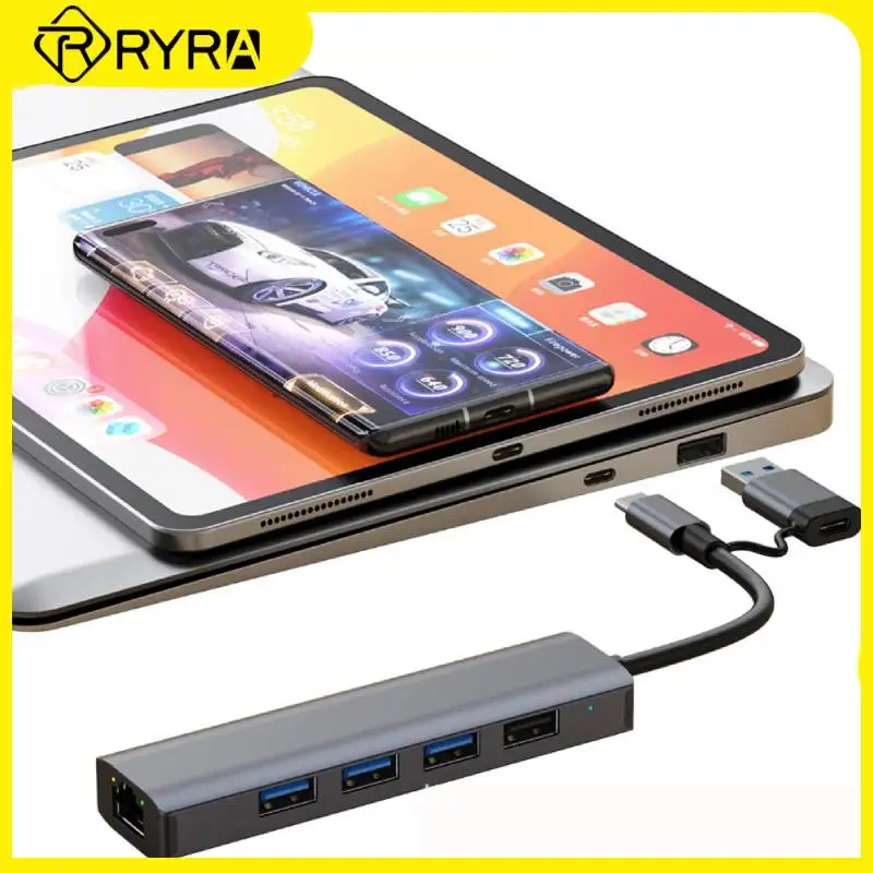 RYRA 5 In 1 Expansion Dock USB3.0 Hub 1000Mbps RJ45 Docking Stations Multi-port Splitter Fast Charging Adapter PC Laptop Phone
RYRA 5 In 1 Expansion Dock USB3.0 Hub 1000Mbps RJ45 Docking Stations Multi-port Splitter Fast Charging Adapter PC Laptop Phone