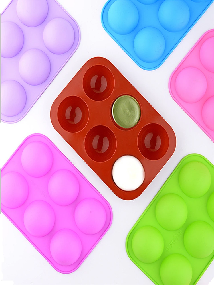 6-Cavity Semi Sphere Silicone Cake Molds Hemispherical DIY Ice Tray Jelly Chocolate Mousse Cake Candle Soap Home Baking Moulds
6-Cavity Semi Sphere Silicone Cake Molds Hemispherical DIY Ice Tray Jelly Chocolate Mousse Cake Candle Soap Home Baking Moulds