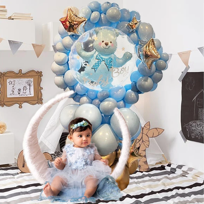 24inch Baby Boy Girl Blue Pink Bubble Bear Aluminum Foil Balloon Birthday 1 Year Old Baby Bath Decorations Children Toys Globos
24inch Baby Boy Girl Blue Pink Bubble Bear Aluminum Foil Balloon Birthday 1 Year Old Baby Bath Decorations Children Toys Globos