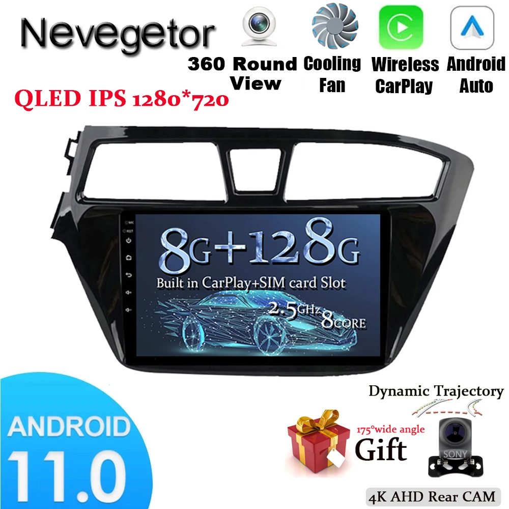 Автомобильный мультимедийный плеер на Android 11 с GPS-навигацией, радио, Wi-Fi, сдвоенным экраном, Carplay AUTO BT для Hyundai I20 2015-2017
Автомобильный мультимедийный плеер на Android 11 с GPS-навигацией, радио, Wi-Fi, сдвоенным экраном, Carplay AUTO BT для Hyundai I20 2015-2017