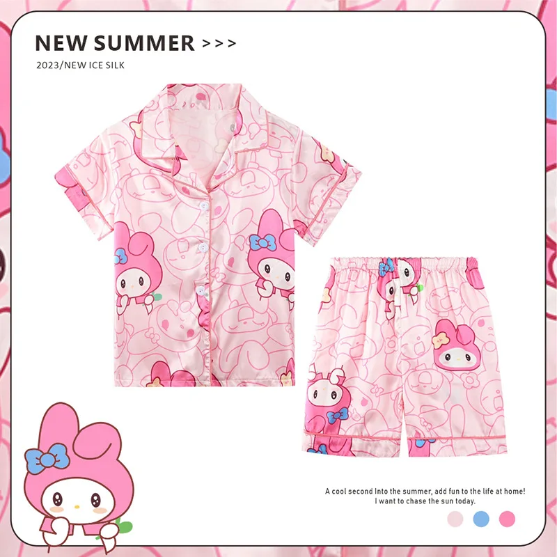 Kawaii Sanrio Kuromi Cinnamoroll My Melody Детские Мультяшные Аниме пижамы летние мальчики девочки Повседневный свободный ледяной Шелковый пижамный комплект
Kawaii Sanrio Kuromi Cinnamoroll My Melody Детские Мультяшные Аниме пижамы летние мальчики девочки Повседневный свободный ледяной Шелковый пижамный комплект