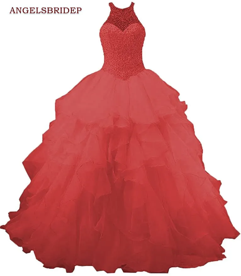 Бальное платье с высоким вырезом, платья для Quinceanera, платья до пола для принцессы 15 лет с кристаллами, вечерние наряды для дня рождения, Лидер...
Бальное платье с высоким вырезом, платья для Quinceanera, платья до пола для принцессы 15 лет с кристаллами, вечерние наряды для дня рождения, Лидер...