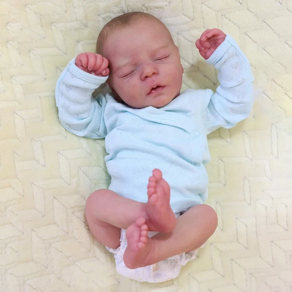 40cm 3D Realistic Baby Doll Lifelike Reborn Full Vinyl Body Washable Doll Movable Limbs Design with Clothes Accessories Set
40cm 3D Realistic Baby Doll Lifelike Reborn Full Vinyl Body Washable Doll Movable Limbs Design with Clothes Accessories Set