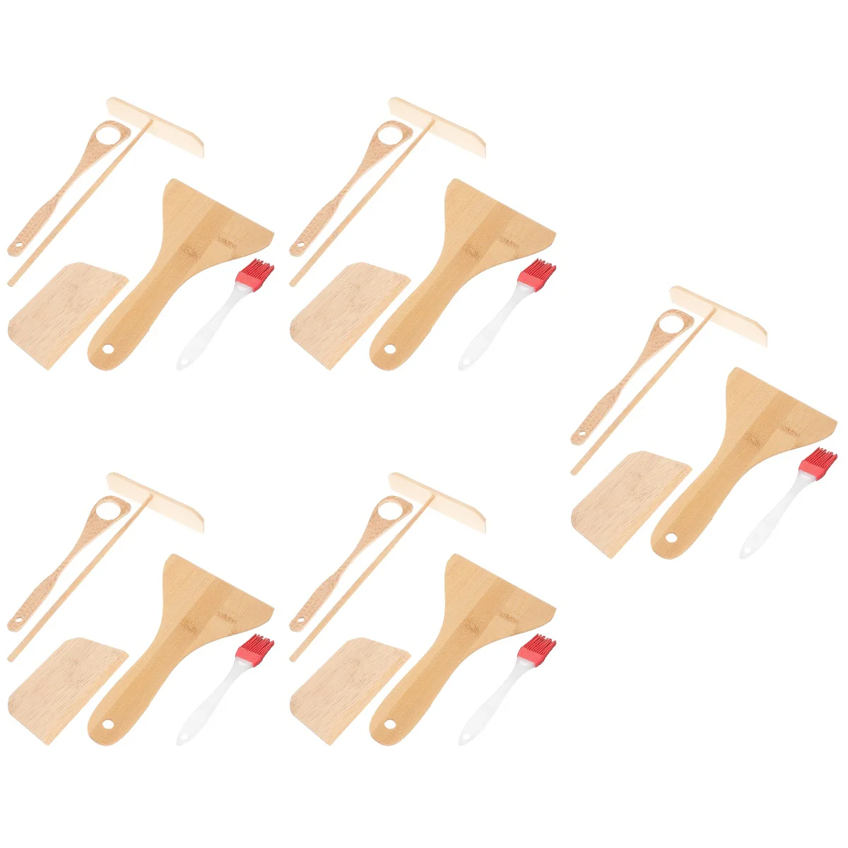 5 Sets Professional Home Portable Brush Crepe Spatula Pancake Making Tool Household Crepe Pan Maker
5 Sets Professional Home Portable Brush Crepe Spatula Pancake Making Tool Household Crepe Pan Maker