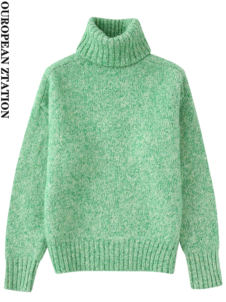 PAILETE women 2022 fashion thick winter warm loose knit sweater vintage high neck long sleeve female pullovers chic tops
PAILETE women 2022 fashion thick winter warm loose knit sweater vintage high neck long sleeve female pullovers chic tops