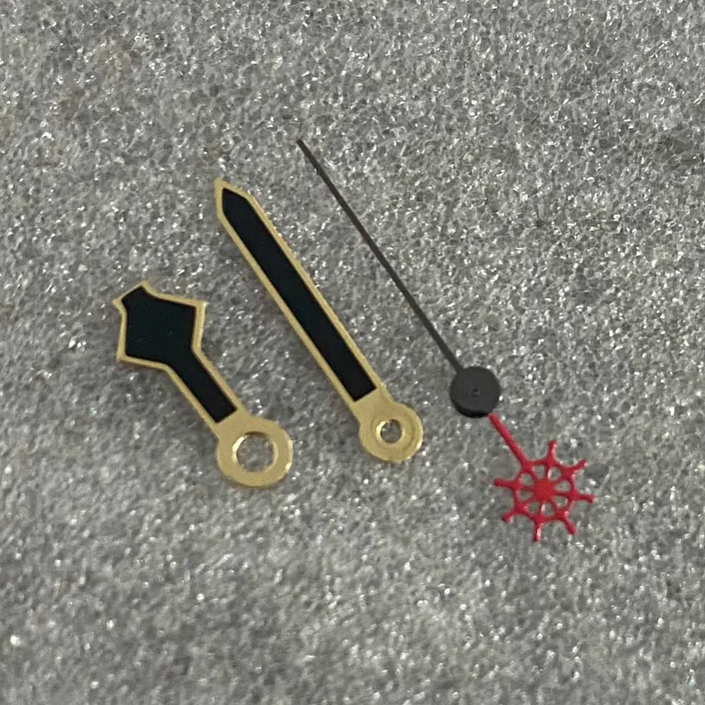 Black Watch Hands with Gold Edge Spider/Trigeminal Second Hand Men's Watch Replacement Accessories for NH35/NH36/4R/7S Movement
Black Watch Hands with Gold Edge Spider/Trigeminal Second Hand Men's Watch Replacement Accessories for NH35/NH36/4R/7S Movement