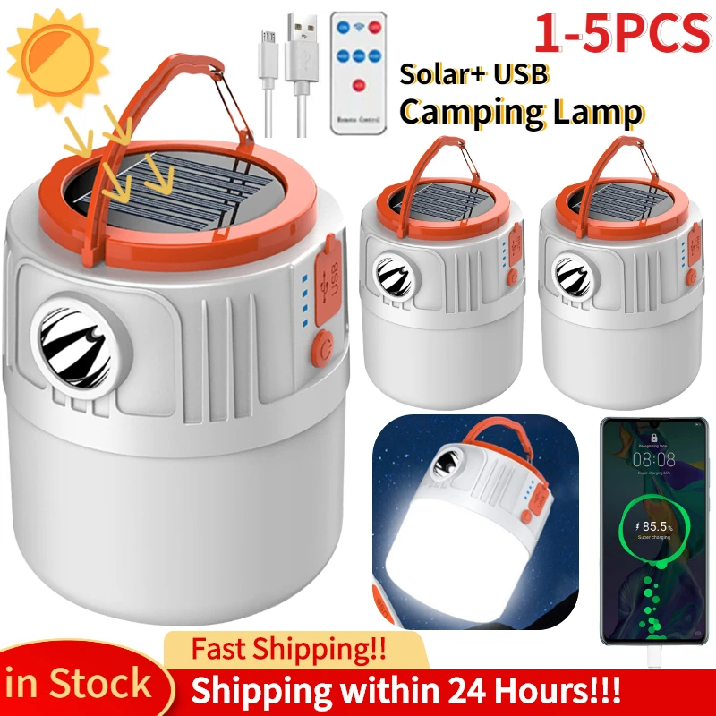 Solar LED Camping Light USB Rechargeable Bulb Outdoor Tent Lamp Portable Lanterns Emergency Lights for or BBQ Hiking Searchlight
Solar LED Camping Light USB Rechargeable Bulb Outdoor Tent Lamp Portable Lanterns Emergency Lights for or BBQ Hiking Searchlight