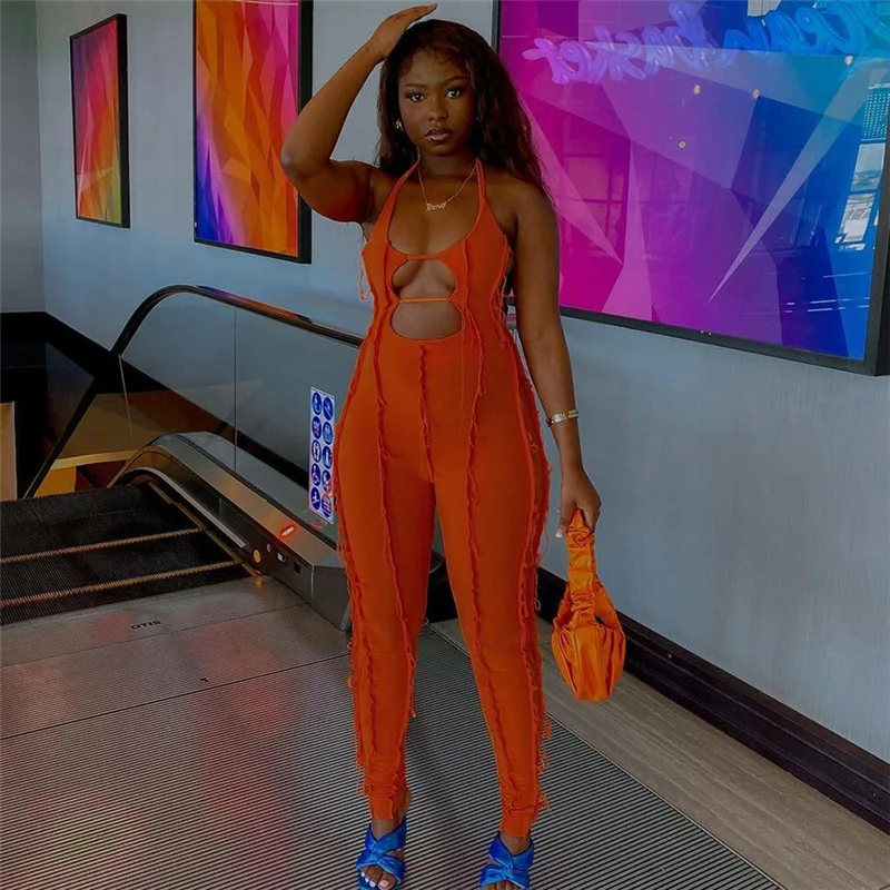 2023 European And American Summer New Women's Sleeveless Lace Up Low Neck Slim Fit High Waist Sports Jumpsuit
2023 European And American Summer New Women's Sleeveless Lace Up Low Neck Slim Fit High Waist Sports Jumpsuit
