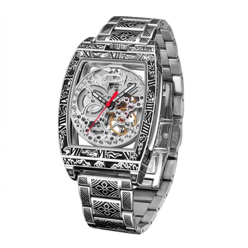 Skeleton Watches Stainless Steel Waterproof Tianjin ST16 Automatic Self-Wind Vintage Punk Watch for Men 34mm
Skeleton Watches Stainless Steel Waterproof Tianjin ST16 Automatic Self-Wind Vintage Punk Watch for Men 34mm