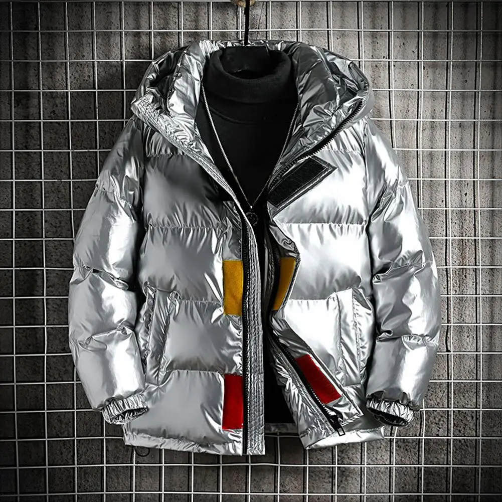 Trendy Men Hooded Jacket Thicken Windproof Fluffy Filling Windbreaker Cotton Padded Male Men Coat Streetwear
Trendy Men Hooded Jacket Thicken Windproof Fluffy Filling Windbreaker Cotton Padded Male Men Coat Streetwear