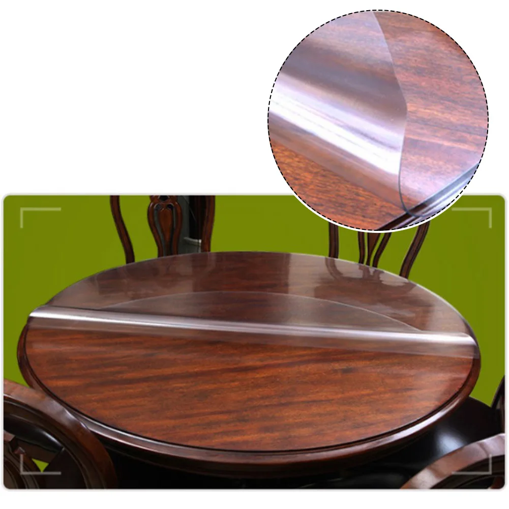 1.5mm Round Transparent Tablecloth Clear PVC Placemat Waterproof Oilproof Kitchen Dining Table Cover Soft Tablecloth Frosted
1.5mm Round Transparent Tablecloth Clear PVC Placemat Waterproof Oilproof Kitchen Dining Table Cover Soft Tablecloth Frosted