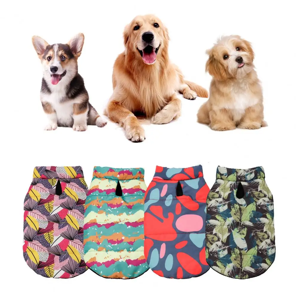 Pet Vest Stand Collar Sleeveless Dog Jacket Thickened Leaf Print Pet Dog Winter Coat for Outdoor
Pet Vest Stand Collar Sleeveless Dog Jacket Thickened Leaf Print Pet Dog Winter Coat for Outdoor