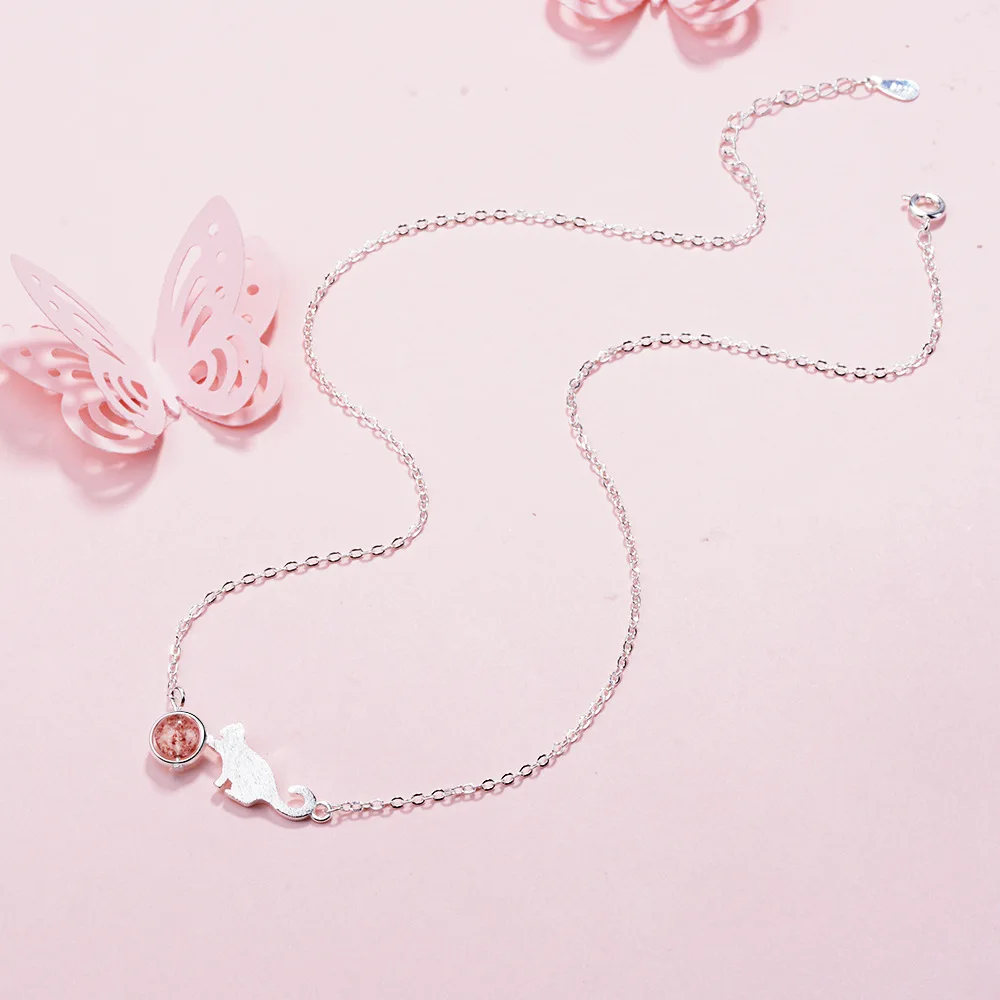 Women's Neck Chain crystal Necklace Cat Pendant 925 Stamp Silver Color Aesthetic Fashion Designer Luxury Quality Fine Jewelry
Women's Neck Chain crystal Necklace Cat Pendant 925 Stamp Silver Color Aesthetic Fashion Designer Luxury Quality Fine Jewelry