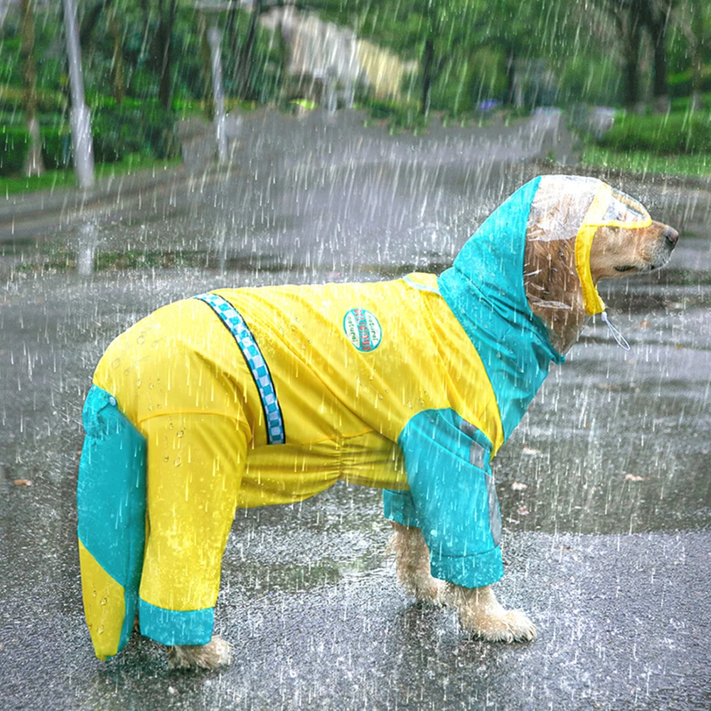 Dog Clothes Overall Dog Raincoat with Hood for Large Dogs Waterproof Reflective Golden Retriever Dog Rain Jacket Pet Supplies
Dog Clothes Overall Dog Raincoat with Hood for Large Dogs Waterproof Reflective Golden Retriever Dog Rain Jacket Pet Supplies